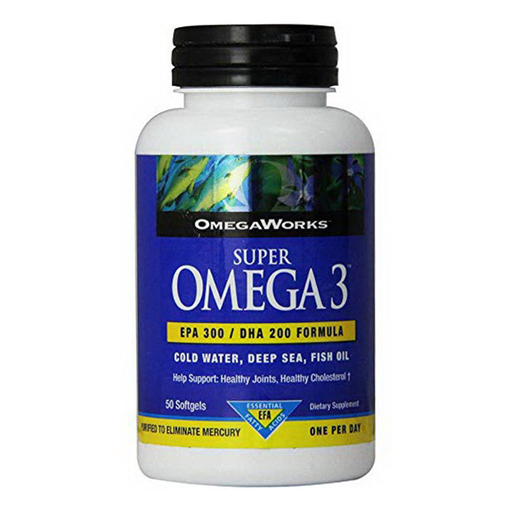 Omega Works Super Omega 3 Epa 300 And Dha 200 Formula Softgels - 50 Ea